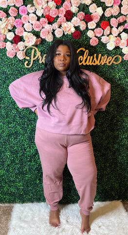 “Balloon Sleeve Jogger Set”