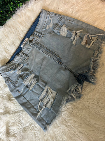 “Day Out” Distressed Shorts